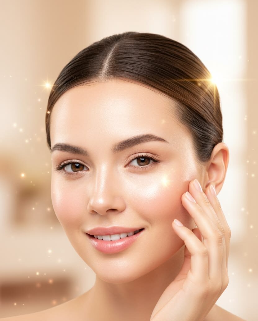Premium skincare serum bottle