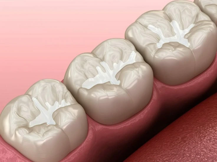 Dental professional examining a patient's teeth
